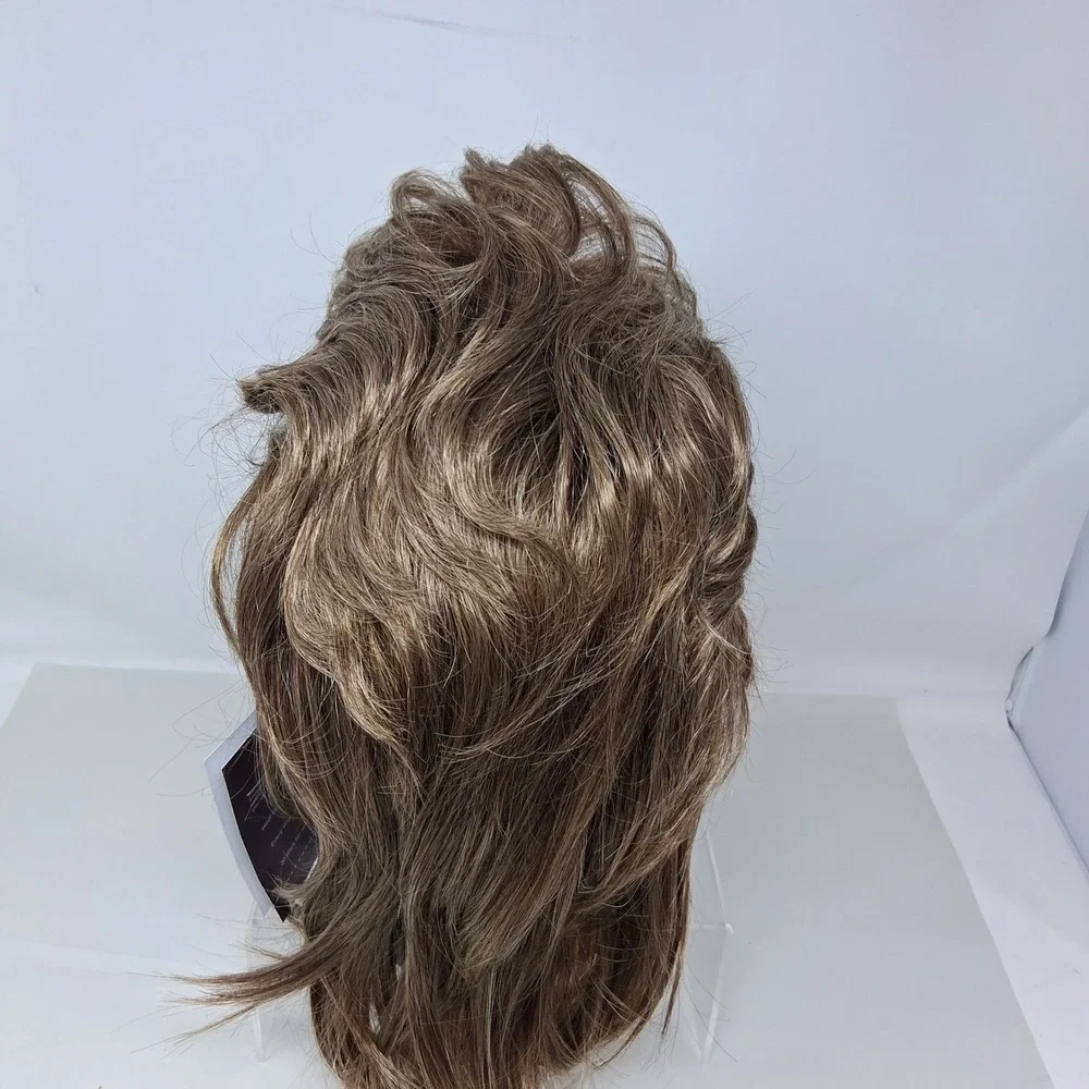 Kaneles S327 Mullet Wig Light Brown Blonde Mix Heat Resistant Synthetic Fiber